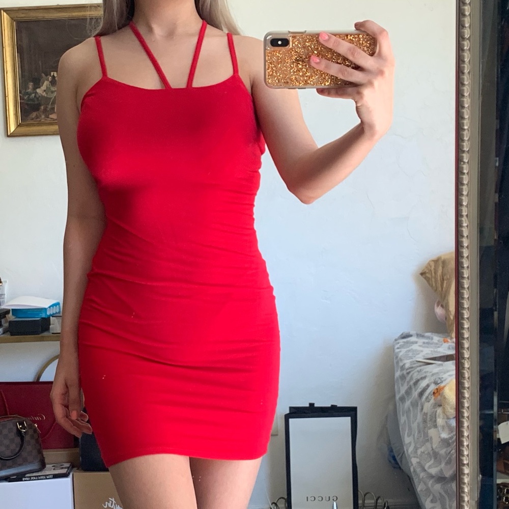 {ASOS} red dress